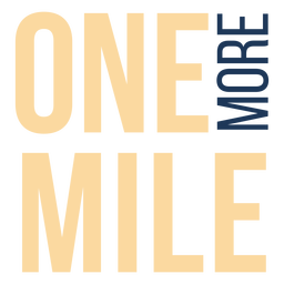 One more mile badge