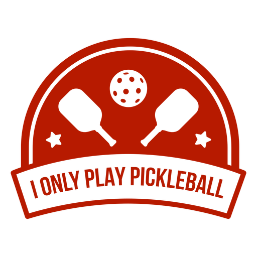 Spielen Sie nur Pickleball-Abzeichen PNG-Design