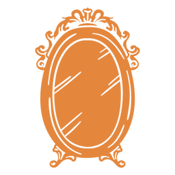 Espejo de pared redondo adornado Diseño PNG