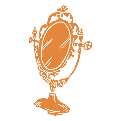 Ornate table mirror PNG Design