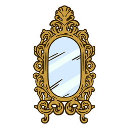 Ornate Wall Mirror Illustration PNG & SVG Design For T-Shirts