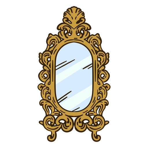 Ornate wall mirror illustration - Transparent PNG & SVG ...