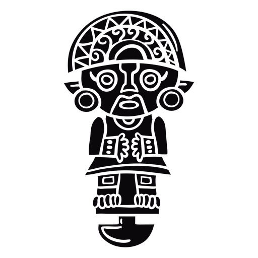 Peru inca idol black