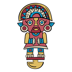Ilustración de ídolo inca de Perú Diseño PNG