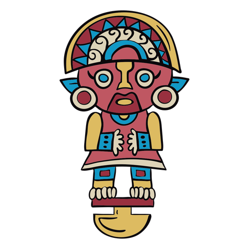 Peru inca idol illustration