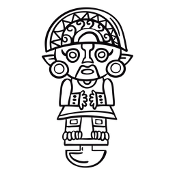 Golpe de ídolo do Peru inca Desenho PNG