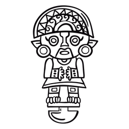Peru inca idol stroke Transparent PNG