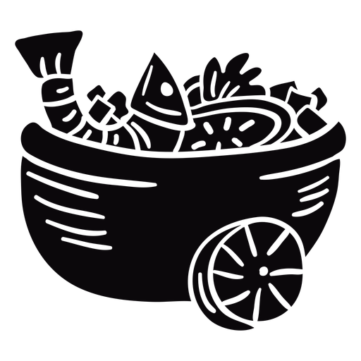 Peruvian ceviche bowl black