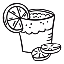 Trazo de bebida de lima pisco peruano Diseño PNG