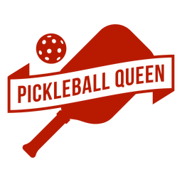 Emblema da Rainha Pickleball Desenho PNG