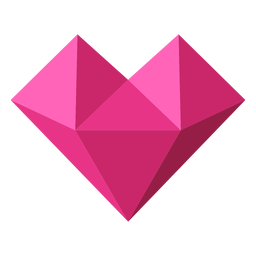 Ilustración geométrica de mosaico de corazón rosa Diseño PNG