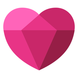 Pink tessellate diamond heart illustration PNG Design