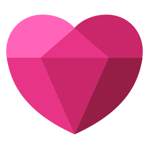 Ilustração de coração de diamante tesselado rosa Desenho PNG