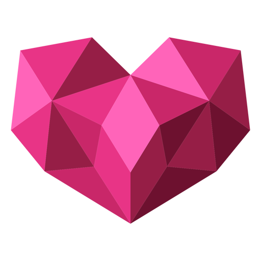 Ilustraci?n de coraz?n geom?trico teselado rosa Diseño PNG