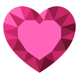 Ilustración de diamante de corazón de teselado rosa Diseño PNG