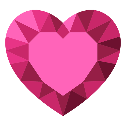 Pink tessellate heart diamond illustration