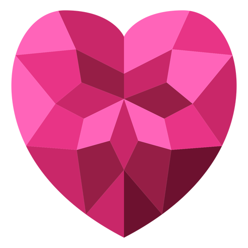 Ilustração de coração em mosaico rosa Desenho PNG