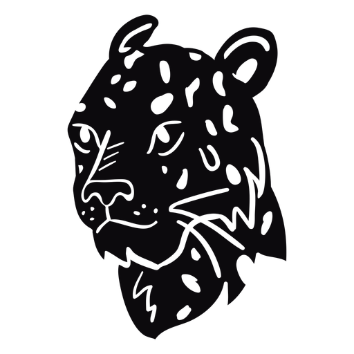 Puma head profile black PNG Design