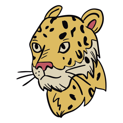 Puma head profile illustration PNG Design