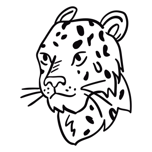 Puma head profile stroke - Transparent PNG & SVG vector file