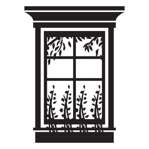Rechteckige Fensternatur PNG-Design