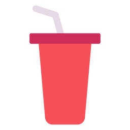 Icono plano copa roja bebida Diseño PNG