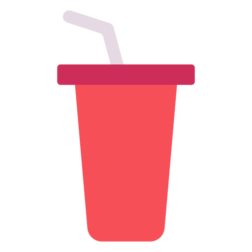 Icono plano copa roja bebida