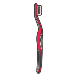 Red toothbrush illustration