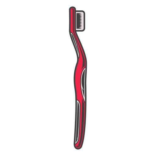 Red toothbrush illustration