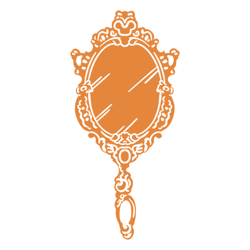 Espejo de mano redondo adornado - Descargar PNG/SVG transparente