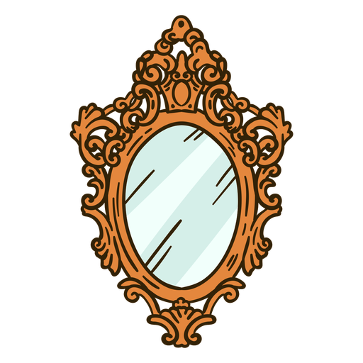 Espejo de pared redondo adornado ilustración - Descargar PNG/SVG