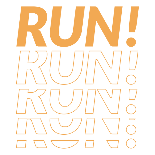 Run run run badge PNG-Design