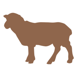Side lamb animal silhouette PNG Design