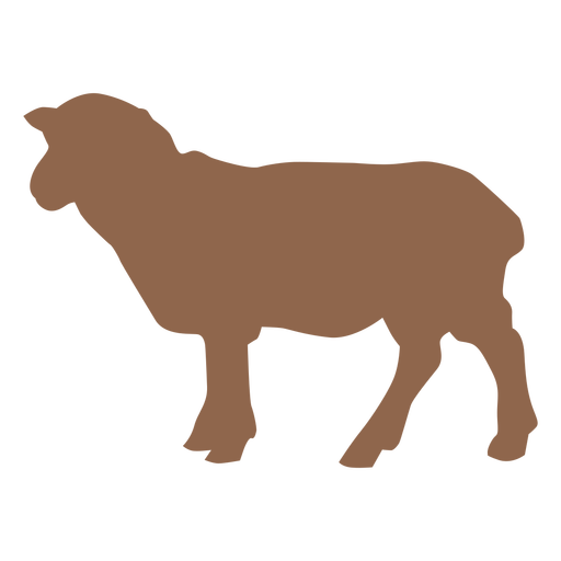 Side lamb animal silhouette