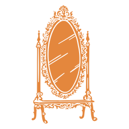 Standspiegel verziert PNG-Design