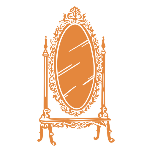 Stand mirror ornate