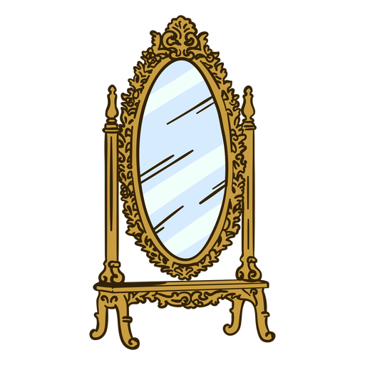 Stand espejo adornado ilustración - Descargar PNG/SVG transparente
