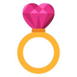 Ilustración de anillo de corazón teselado Diseño PNG