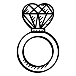 Golpe de anillo de corazón teselado Diseño PNG