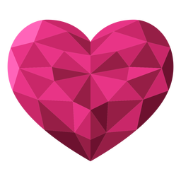 Ilustração de coração rosa Tessellate Transparent PNG
