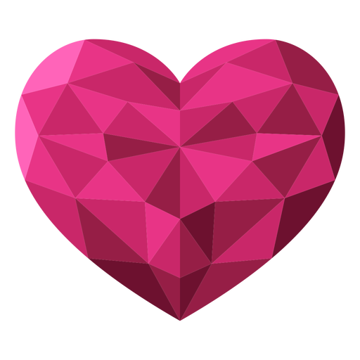 Ilustração de coração rosa Tessellate Desenho PNG