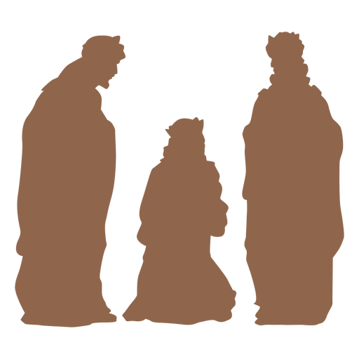 Drei weise Männer Silhouette PNG-Design