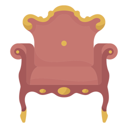 Ilustración de sillón victoriano Diseño PNG