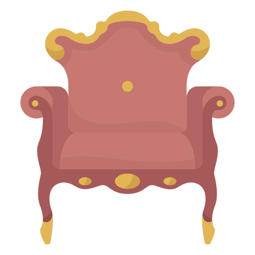 Ilustración de sillón victoriano Diseño PNG