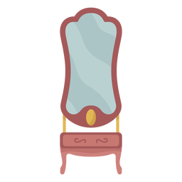 Ilustração do espelho da cômoda vitoriana Desenho PNG