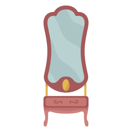 Ilustração do espelho da cômoda vitoriana Desenho PNG