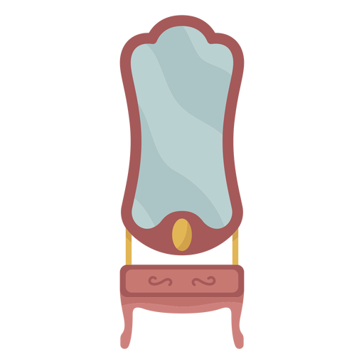 Victorian dresser mirror illustration PNG Design