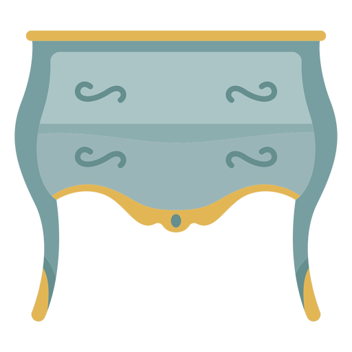 Victorian small drawer dresser illustration PNG Design