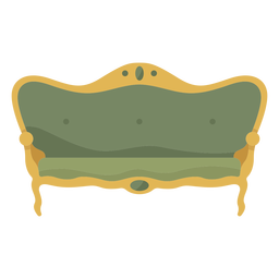 Ilustración de sofá victoriano Diseño PNG