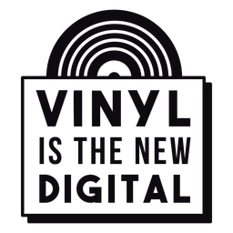 Vinil o novo emblema digital Desenho PNG